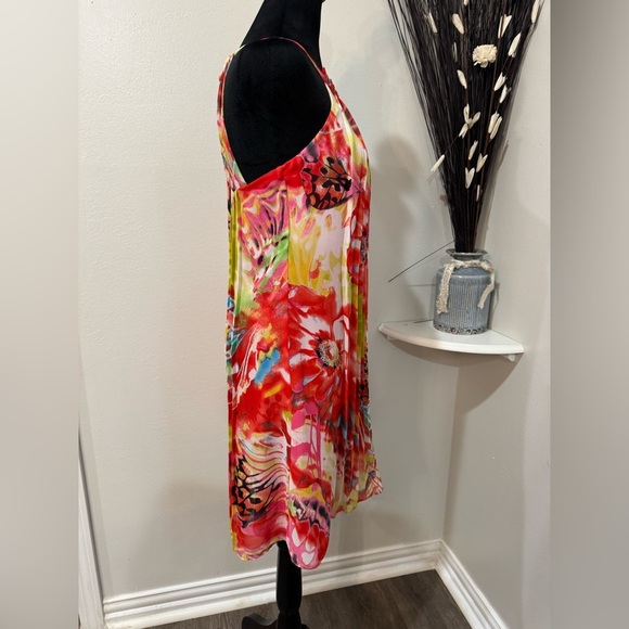 B. Darlin 70's Vibe women’s Halter Dress Beaded neckline Dress - Size 3/4 - Picture 6 of 10